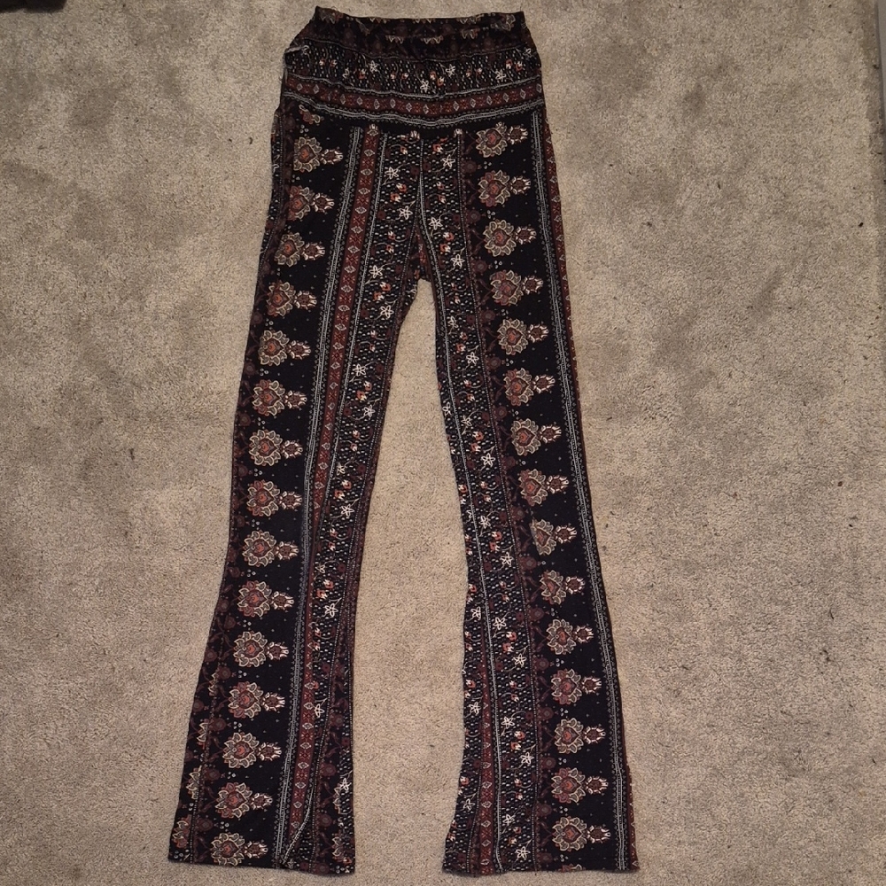 Shosho Black and Orange Floral Patterned Garment